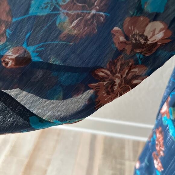 JESSICA SIMPSON | Blakely $79 NEW Floral Open Front Kimono Duster Me Beau Femme - Picture 10 of 11